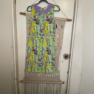 Kate Spade Purple and Yellow Tropical Dress